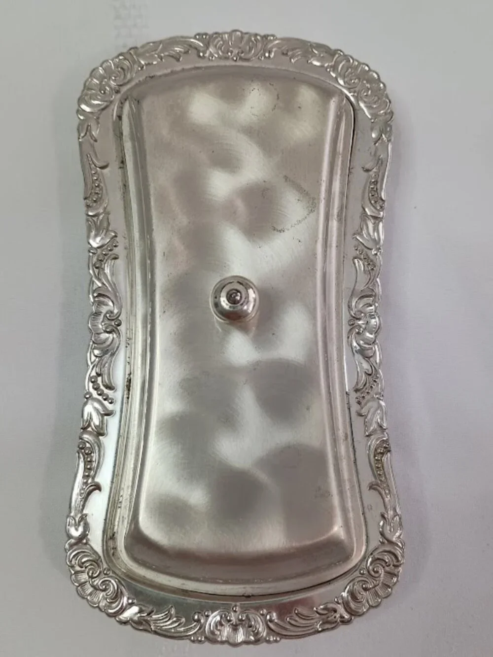 Vintage WMF Ikora Silver Plated Butter Dish with Swirl Brushed Finish